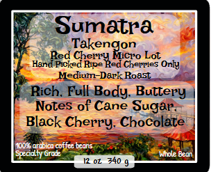 Sumatra Takengon Red Cherry Micro Lot - $18.00/12 oz