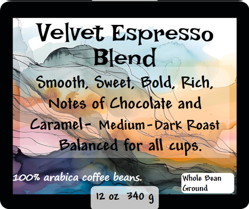 Velvet Espresso Blend - 12 oz/$16.00